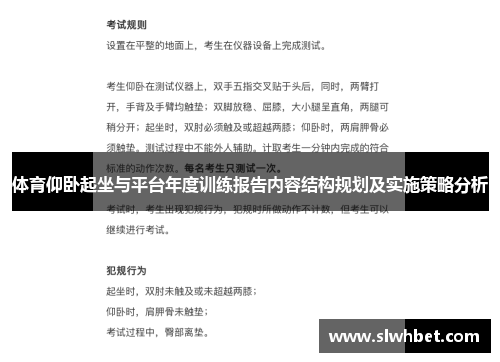 体育仰卧起坐与平台年度训练报告内容结构规划及实施策略分析